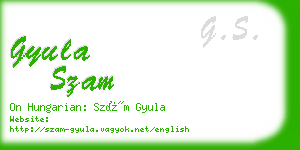gyula szam business card